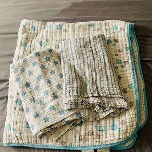 Aden and Anais blanket and swaddles